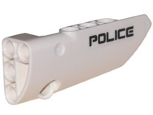 Technic, Panel Fairing # 4 Small Smooth Long, Side B with 'POLICE' Pattern (Sticker) - Set 5974