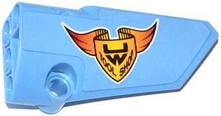 Technic, Panel Fairing # 4 Small Smooth Long, Side B with Emblem with 'UW' and 'TOOL SHOP' Pattern (Sticker) - Set 42022
