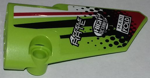 Technic, Panel Fairing # 4 Small Smooth Long, Side B with Sponsorship Logos and Black, Read and White Styling Pattern (Sticker) - Set 42065