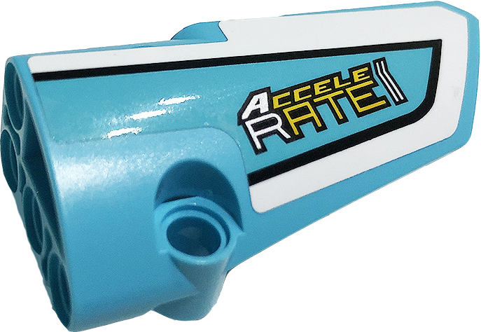 Technic, Panel Fairing # 4 Small Smooth Long, Side B with 'ACCELERATE' and Black and White Stripes Pattern (Sticker) - Set 42059