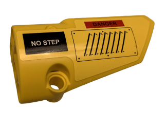 Technic, Panel Fairing # 4 Small Smooth Long, Side B with 'NO STEP', 'DANGER' and Vent Pattern (Sticker) - Set 9396