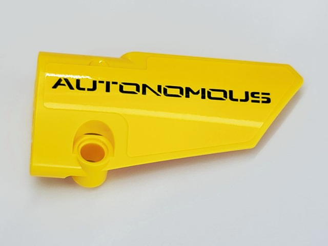 Technic, Panel Fairing # 4 Small Smooth Long, Side B with Black 'AUTONOMOUS' Pattern (Sticker) - Set 42081