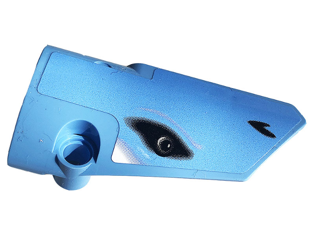 Technic, Panel Fairing # 4 Small Smooth Long, Side B with Black Eye, Nostril, and White Corner Pattern (Sticker) - Set 42134