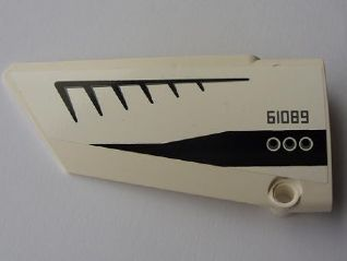 Technic, Panel Fairing #17 Large Smooth, Side A with Black '68019' ('61089') and Three Circles Wing Pattern (Sticker) - Set 5983