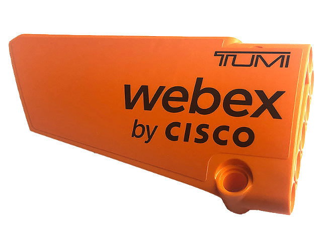 Technic, Panel Fairing #17 Large Smooth, Side A with Black 'TUMI' and 'webex by CISCO' Pattern (Sticker) - Set 42141