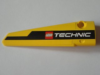 Technic, Panel Fairing # 6 Long Smooth, Side B with Black Line and LEGO TECHNIC Logo Pattern (Sticker) - Set 8043