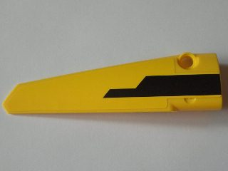 Technic, Panel Fairing # 6 Long Smooth, Side B with Stepped Black Stripe Pattern (Sticker) - Set 8043