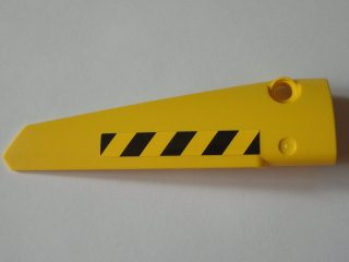Technic, Panel Fairing # 6 Long Smooth, Side B with Black and Yellow Danger Stripes Pattern (Sticker) - Set 8043