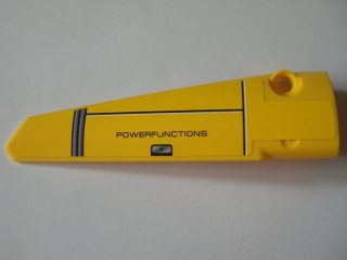 Technic, Panel Fairing # 6 Long Smooth, Side B with Panels and Black 'POWERFUNCTIONS' Pattern (Sticker) - Set 8043