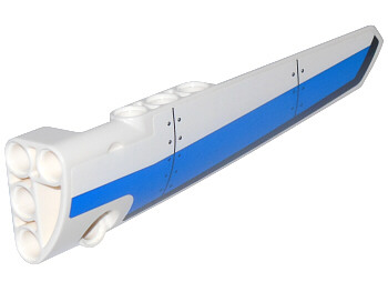 Technic, Panel Fairing # 6 Long Smooth, Side B with Blue and Black Panels Pattern (Sticker) - Set 42025