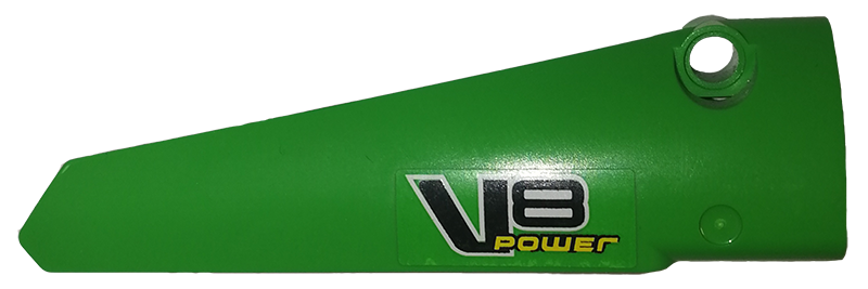 Technic, Panel Fairing # 6 Long Smooth, Side B with 'V8 power' Pattern (Sticker) - Set 42039