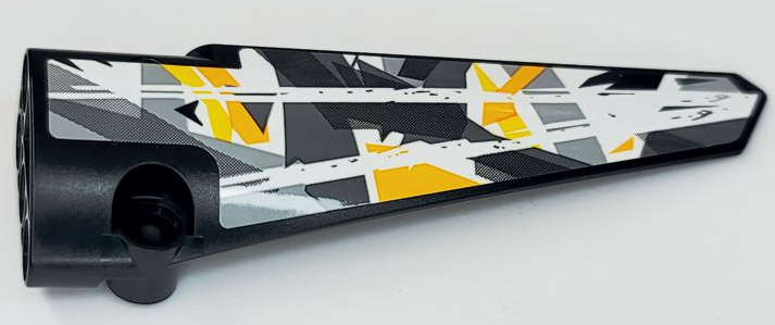 Technic, Panel Fairing # 6 Long Smooth, Side B with White, Yellows and Grays Stone Background Pattern (Sticker) - Set 42069