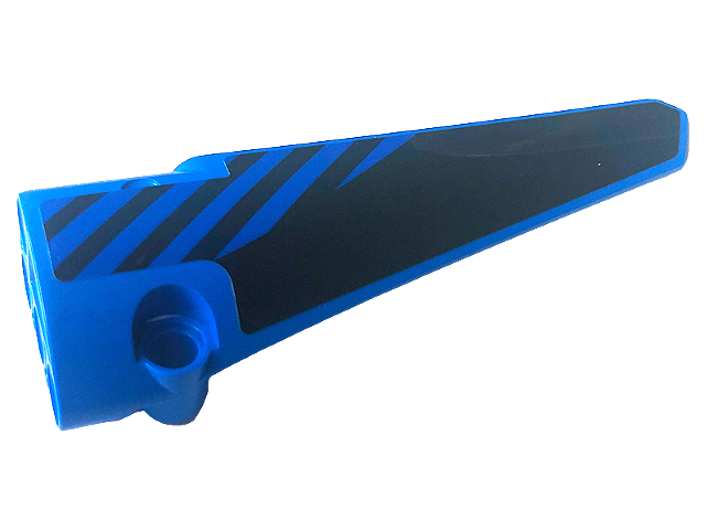 Technic, Panel Fairing # 6 Long Smooth, Side B with Black Stripes Pattern (Sticker) - Set 42141