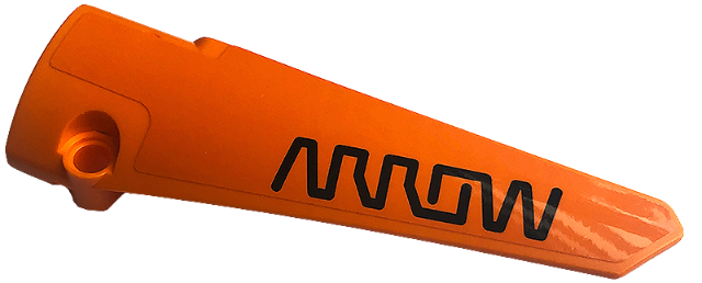 Technic, Panel Fairing # 6 Long Smooth, Side B with Black Stylized 'ARROW' Pattern (Sticker) - Set 42141