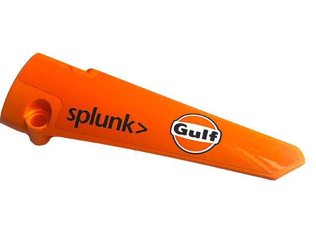 Technic, Panel Fairing # 6 Long Smooth, Side B with Gulf Logo and Black 'splunk>' Pattern (Sticker) - Set 42141