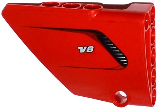 Technic, Panel Fairing #13 Large Short Smooth, Side A with Air Intake and 'V8' Pattern (Sticker) - Set 8070