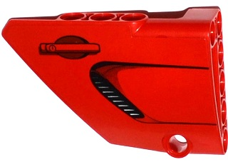 Technic, Panel Fairing #13 Large Short Smooth, Side A with Air Intake and Door Handle Pattern (Sticker) - Set 8070