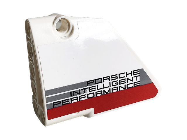 Technic, Panel Fairing #13 Large Short Smooth, Side A with Porsche Intelligent Performance Logo and Red Stripe Pattern (Sticker) - Set 42096