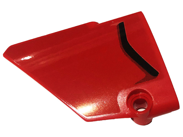 Technic, Panel Fairing #13 Large Short Smooth, Side A with Black Air Intake Pattern (Sticker) - Set 42107