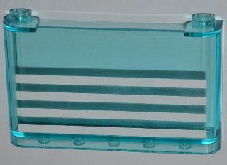 Windscreen 1 x 6 x 3 with 4 White Stripes Pattern (Sticker) - Set 4431