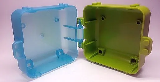 Container, Box 3 x 8 x 6 2/3 with Satin Trans-Light Blue Front (64454 / 64462)