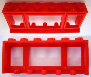 Window 1 x 6 x 2 with Extended Lip and Solid Studs, no Glass