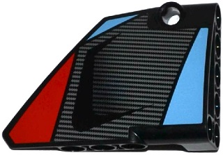 Technic, Panel Fairing #14 Large Short Smooth, Side B with Carbon Fiber Air Intake Pattern (Sticker) - Set 42036