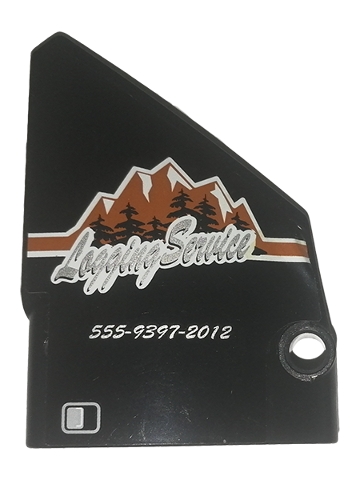 Technic, Panel Fairing #14 Large Short Smooth, Side B with 'Logging Service' and '555-9397-2012' Pattern (Sticker) - Set 9397