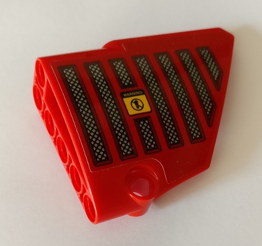 Technic, Panel Fairing #14 Large Short Smooth, Side B with No Step Sign and Grille Pattern (Sticker) - Set 42082