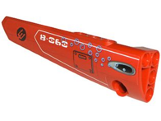 Technic, Panel Fairing # 5 Long Smooth, Side A with Panel, Vent, Bubbles and '8-060' Pattern (Sticker) - Set 8060