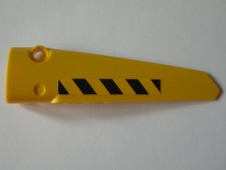 Technic, Panel Fairing # 5 Long Smooth, Side A with Black and Yellow Danger Stripes Pattern (Sticker) - Set 8043
