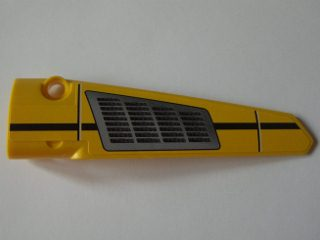 Technic, Panel Fairing # 5 Long Smooth, Side A with Black Line and Grille Pattern (Sticker) - Set 8043