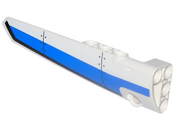 Technic, Panel Fairing # 5 Long Smooth, Side A with Blue and Black Panels Pattern (Sticker) - Set 42025