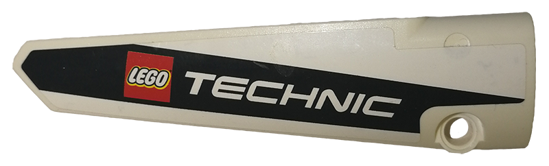 Technic, Panel Fairing # 5 Long Smooth, Side A with Black Line and 'LEGO TECHNIC' Logo Pattern (Sticker) - Set 42039