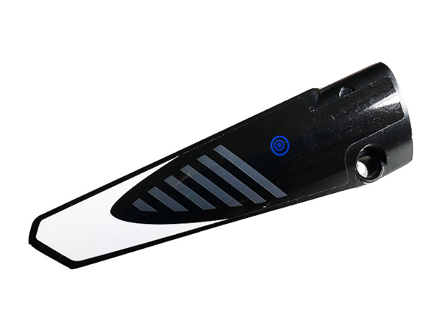 Technic, Panel Fairing # 5 Long Smooth, Side A with Gray Stripes, Blue Circles and White Pattern (Sticker) - Set 42096