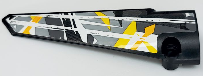 Technic, Panel Fairing # 5 Long Smooth, Side A with White, Yellows and Grays Stone Background Pattern (Sticker) - Set 42069