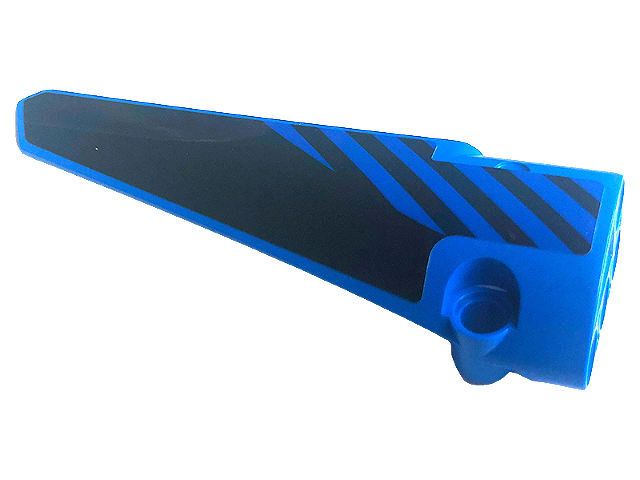 Technic, Panel Fairing # 5 Long Smooth, Side A with Black Stripes Pattern (Sticker) - Set 42141