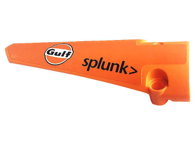 Technic, Panel Fairing # 5 Long Smooth, Side A with Gulf Logo and Black 'splunk>' Pattern (Sticker) - Set 42141