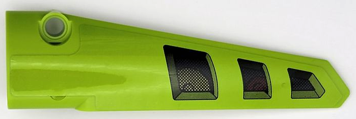 Technic, Panel Fairing # 5 Long Smooth, Side A with Black Air Vent Grilles Pattern (Sticker) – Set 42080