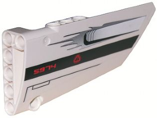 Technic, Panel Fairing #18 Large Smooth, Side B with '5974' and Air Intake Pattern (Sticker) - Set 5974