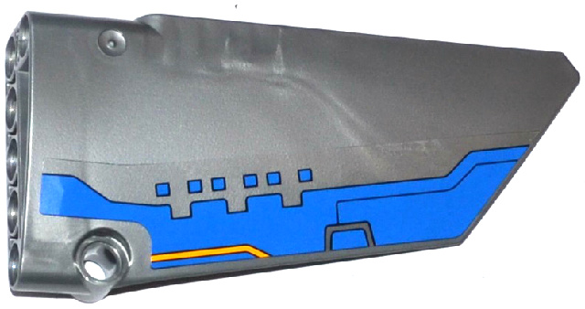 Technic, Panel Fairing #18 Large Smooth, Side B with Blue Milano Spaceship Pattern (Sticker) - Set 76021