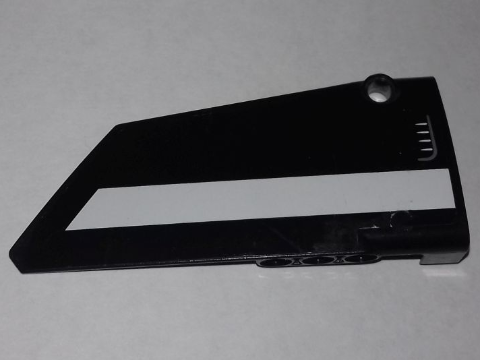 Technic, Panel Fairing #18 Large Smooth, Side B with White Stripe and Air Intake Grille Pattern (Sticker) - Set 9395