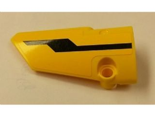 Technic, Panel Fairing # 3 Small Smooth Long, Side A with Black Zigzag Arrow Pattern (Sticker) - Set 42006