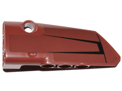 Technic, Panel Fairing # 3 Small Smooth Long, Side A with Black Lines Pattern (Sticker) - Set 75532