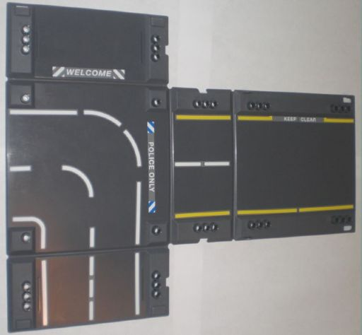 Container, Racers Fold-Out Race Track Case 34 x 44 with Police Streets Pattern (Stickers) - Set 8211