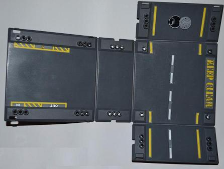 Container, Racers Fold-Out Race Track Case 34 x 44 with Street Lines, 'KEEP CLEAR' and Opened Manhole Pattern (Stickers) - Set 8199
