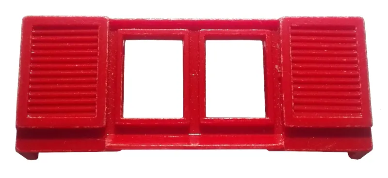 Window 1 x 6 x 2 with Shutters, without Glass for Slotted Bricks