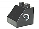 Duplo, Brick 2 x 2 x 1 1/2 Slope 45 with Circled Black Eye with Arc and White Pupil Pattern on Both Sides