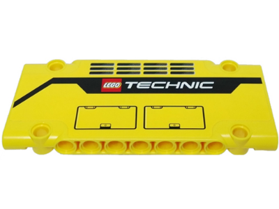 Technic, Panel Plate 5 x 11 x 1 with Grilles, Hatches and LEGO TECHNIC Logo Pattern Model Left Side (Sticker) - Set 42009