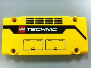 Technic, Panel Plate 5 x 11 x 1 with Grilles, Hatches and LEGO TECHNIC Logo Pattern Model Right Side (Sticker) - Set 42009
